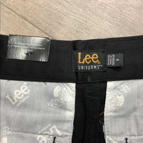 Junior's Lee Uniforms 9 M Medium Shorts Chino Khakis Bermuda Stretch Black NWT - Picture 7 of 9